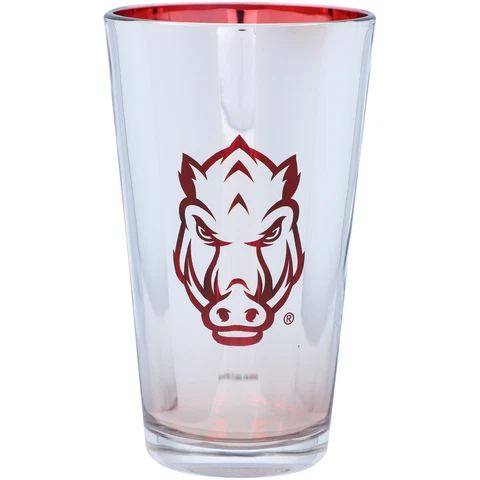 Arkansas Razorbacks 16oz. Electroplated Pint Glass Cover
