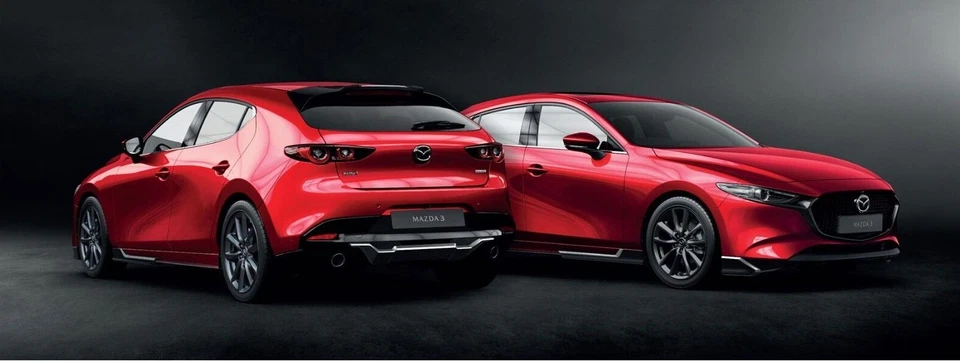 for mazda 3 2019 21 2022 hatchback aerokit front side rear skirts roof spoiler  - Image 1 of 4