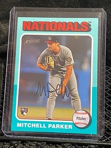 Mitchell Parker RC 2024 Topps Heritage High # Aqua Border #693 Nationals - Bild 1 von 2