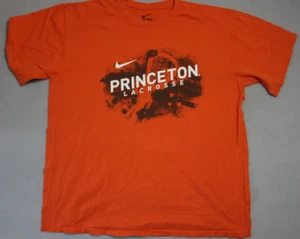 Nike Princeton Tigers Lacrosse Shirt Men's XL Orange Graphic Loose Fit Pullover - Picture 1 of 8
