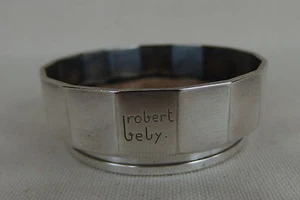 ancien repose verre en métal argenté art déco / magasin robert bely - Imagen 1 de 1