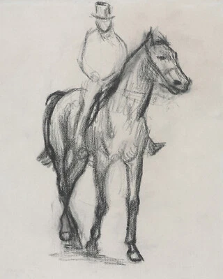 Impresión giclee boceto caballo y jinete Edgar Degas en papel de bellas artes Foto 1 de 3