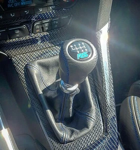 GEAR SHIFT KNOB FITS FOR FORD FIESTA , FOCUS RS logo 6 speed Black - Picture 1 of 7
