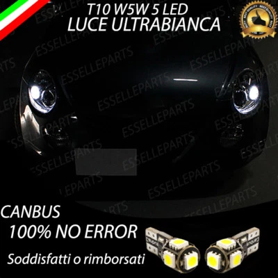 COPPIA LUCI POSIZIONE 5 LED DAIHATSU COPEN T10 W5W CANBUS NO ERROR - Immagine 1 di 2