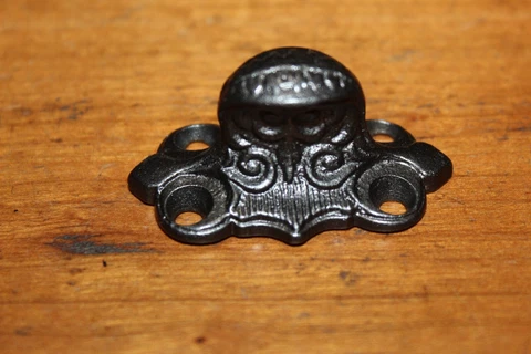 Antique Ornate Victorian Cast Iron Window Sash Pull Lift Door Cabinet Pull L-96 Cover