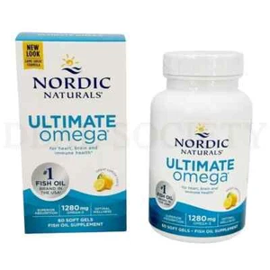 Nordic Naturals Ultimate Omega High-Potency Omega-3 Lemon Flavor 60 Soft Gels - Picture 1 of 4