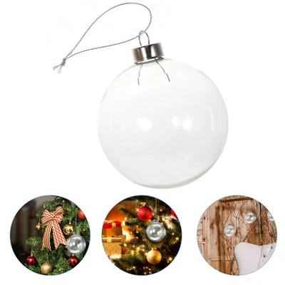  6 Pcs Palline Albero Natale Pallina Trasparente Decorazioni Di Palla - Immagine 1 di 4