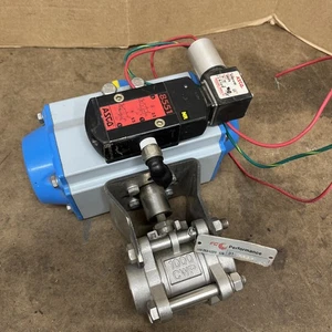 Jamesbury VPVL200SR4/5BD pneumatischer Federrücklaufantrieb mit 1 1/4 Edelstahlventil - Bild 1 von 7