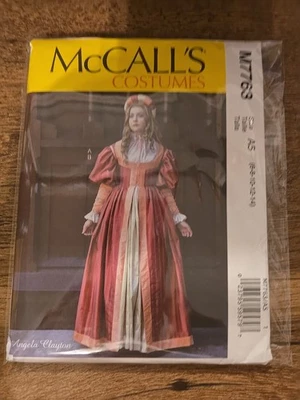 McCall’s Pattern M7763  Renaissance Tudor Dress Costume Misses Size 6-14 UC FF - Image 1 of 2