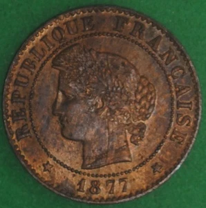 1877A France Centime UNC - Picture 1 of 2