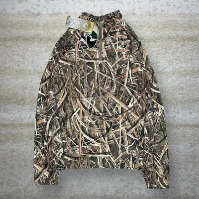 Mossy Oak Hunting Camo Jacket L Polyester Quarter Zip Shadowgrass NWT - Image 1 of 4
