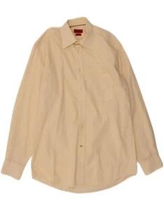 PIERRE CARDIN Mens Easy Care Shirt Size 39 15 1/2 Medium Off White Cotton RX09 - Picture 1 of 3