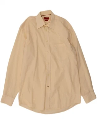 PIERRE CARDIN Mens Easy Care Shirt Size 39 15 1/2 Medium Off White Cotton RX09 - Image 1 of 3