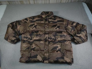 Old Navy Camo Puffer Jacket Mens 2XL Camouflage Fleece Lined Insulated Ski Snow - Picture 1 of 17