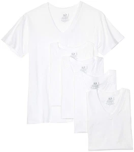 Fruit of the Loom Men's V-Neck Tee (Pack of 5) MANY COLORS AVAILABLE - Picture 1 of 30