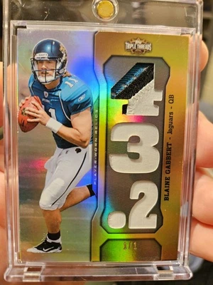 2011 Triple Threads Blaine Gabbert 3-COLOR MULTI-PATCH 1/1🔥Jaguars🔥SSP BEAUTY - Image 1 of 2