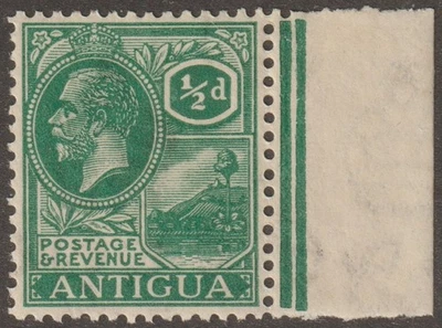 EDSROOM-20329 Antigua 42 LH 1921 com Selvedge Colorido George V - Imagem 1 de 2