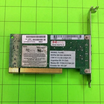 Compaq Presario 5108US PC MICRO-MODEM D1156IV/P2 HSP56 MICRO-MODEM D1156IV/P2 M - Image 1 of 3