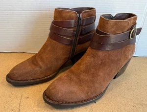 Damen-Stiefelette 8,5 M Born Payton rostfarben tabakfarben Leder Absatz seitlicher Reißverschluss BR0026426 - Bild 1 von 7