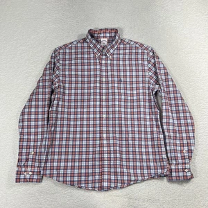 Camicia Brooks Brothers Regent 1818 blu arancione a quadri cotone Supima taglia media - Foto 1 di 9