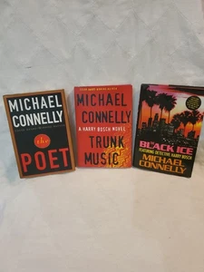 Lot Of 3 Signed Michael Connelly HC Books - Poet, Trunk Music, Black Ice - Picture 1 of 17