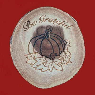 Placa de calabaza de madera "Be Grateful" natural quemada 9 pulgadas Foto 1 de 3