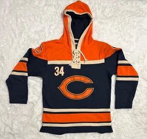VINTAGE NFL CHICAGO BEARS WALTER PAYTON HOODIE SWEATER MENS M LACED STITCHED - Picture 1 of 3