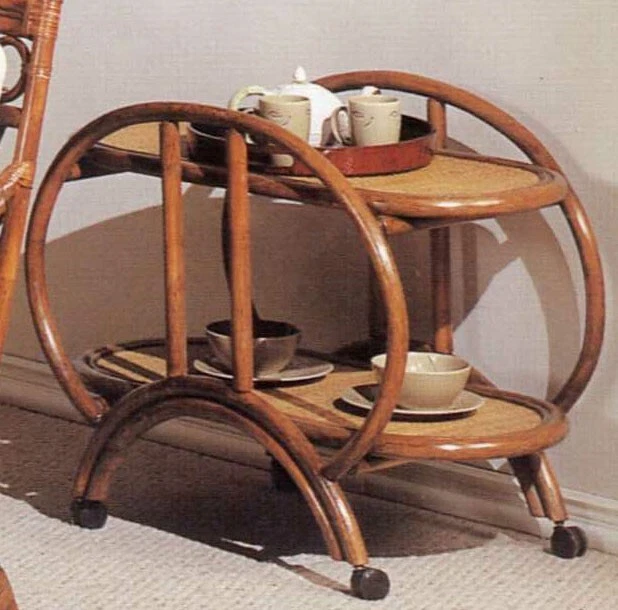 Carro de comedor de ratán (acabado nogal) Foto 1 de 1