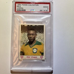 1964 Panini Calciatori (Coppe) Pele Brazil PSA 2 GOOD - Picture 1 of 2