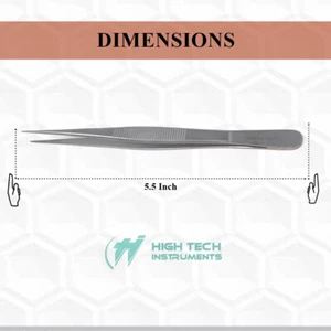 Fine Precision Point Tweezers Stainless Steel Lab Forceps for Microscopic Task - Picture 1 of 3