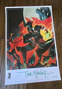 2024 SDCC EXCLUSIVE SIGNED IMAGE SPAWN TODD MCFARLANE POSTER 11X17 # 103/250 - Picture 1 of 1