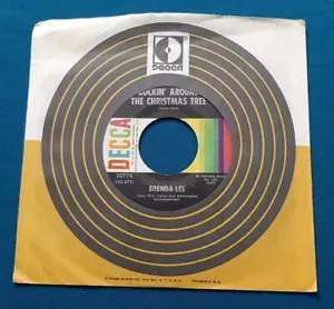 Brenda Lee 45 Rockin' Around the Christmas Tree / Papa Noel Decca 30776 vg+ - Picture 1 of 2