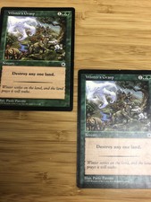 2x 1997 Magic: The Gathering - Portal Winter's Grasp X2 PLAYED, 1 Surface Crease