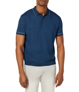 Joe's Jeans Hugo Banlon Knit Polo Shirt Indigo Size S - Picture 1 of 2