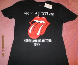 NWT Rolling Stones North American 1975  Adult Small Tee Shirt - Picture 1 of 2
