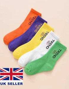 Unisex Toddler Little Kids Bright Colourful On Trend Crew Sports Socks, Urban - Picture 1 of 9