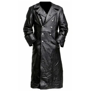Vintage Men's Leather Windbreaker German Military Tactical Leather Jacket 1PC - Picture 1 of 8