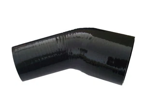 2.76" to 3.5" 70-89mm 45 degree Black Silicone Elbow Coupler Reducer turbo Hose - Picture 1 of 7