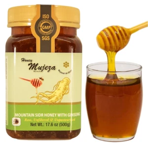 Mujeza Mountain Raw Sidr Honey 100% Pure with Korean Red Ginseng 500g/17.6oz - Picture 1 of 3