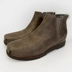 Skechers BOBS Chill Wedge Cruising Altitude Slip On Bootie 9.5 Taupe New - Picture 1 of 7
