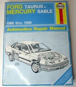 Haynes 1986-90 Ford Taurus Mercury Sable Repair Manual Maintenance Book #1421 - Picture 1 of 12