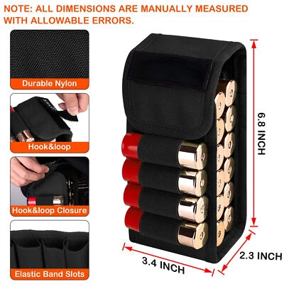 Bolsa de cargador táctico 16 redonda escopeta carcasa munición soporte para calibre 12/20 Foto 1 de 4