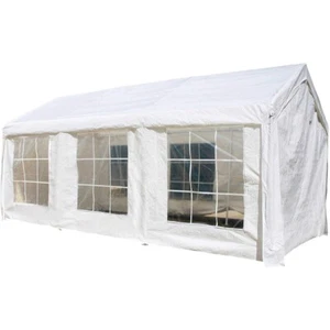 ALEKO Party Outdoor 10 x 20 ft Gazebo Canopy Tent with Sidewalls White - Picture 1 of 9