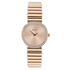 Seksy Edge Quartz Rose Gold Dial Rose Gold Bracelet Ladies Watch 40046 - Picture 1 of 5
