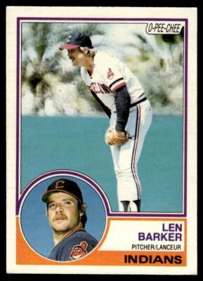 1983 O-Pee-Chee Len Barker Cleveland Indians #120 R81 - Image 1 of 2