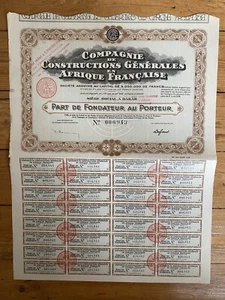 CONSTRUCTIONS GENERALES EN AFRIQUE FRANCAISE (DAKAR SENEGAL) (H5) - Foto 1 di 1