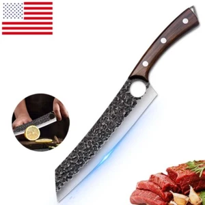 8 Inch Stainless Steel Kitchen Japanese Chef's Knife Meat Cleaver Fruit Cutter - Picture 1 of 19