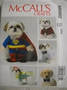 Disfraces de perro Superman Santa Vestido talla S-XL McCalls 6862 patrón de costura * - Imagen 1 de 2