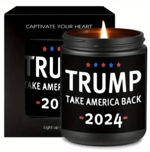 Trump Candle- Lavender - Trump Take America Back - Black Label- President MAGA - Picture 1 of 3