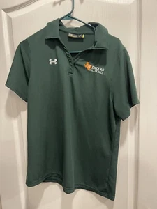 UT Dallas Comets Volleyball Polo Under Armour Green Short Sleeve Woman's Large - Picture 1 of 7